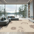 Tawny Floral Swirl Accent Rug