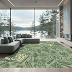 Botanical Field Study Illustration Rug