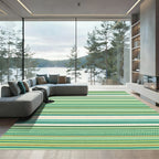 Mint Green Multi Stripe Rug