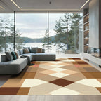 Earthy Diamond Plaid Geometric Rug