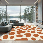 Orange Blob Spots Rug
