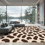 Brown Spotted Cream Spots Rug