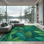 Emerald Canopy Botanical Illustration Rug