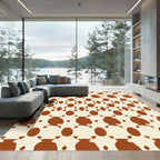 Brown Cream Organic Shape Repeat Rug