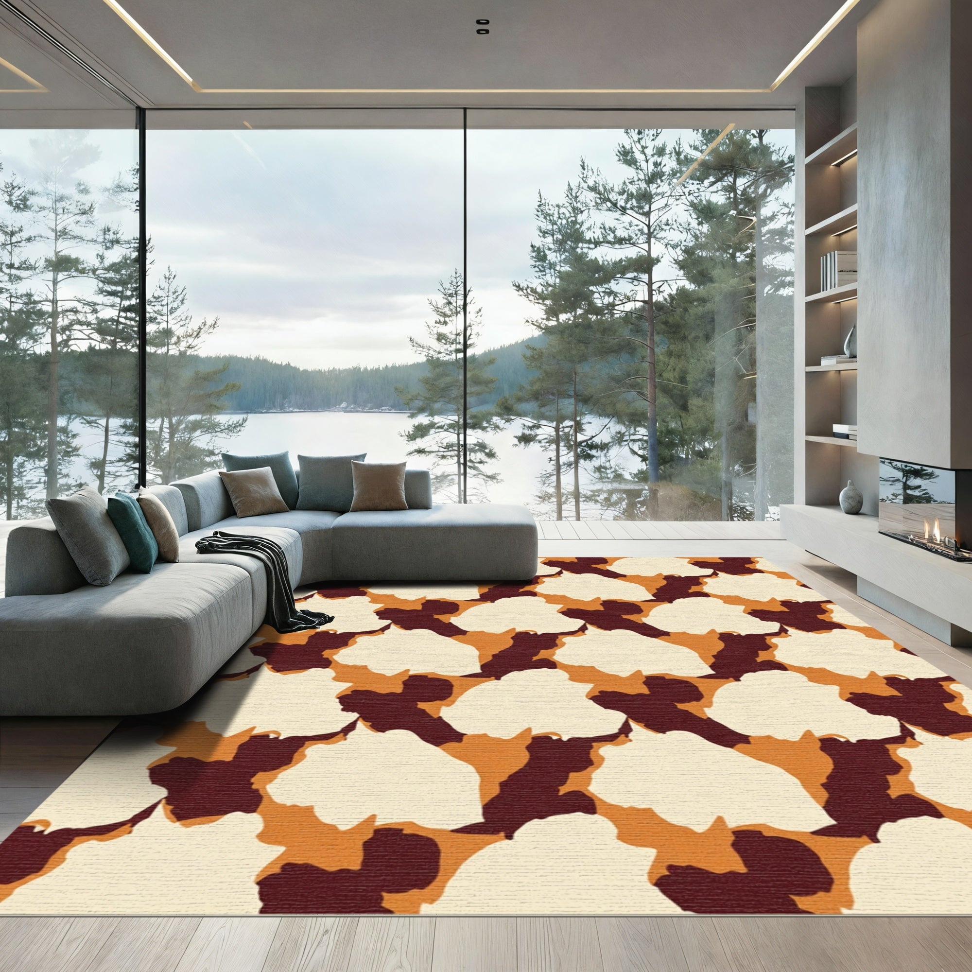 Earthy Tones Organic Camouflage Rug