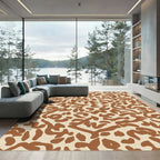 Organic Shape Terra Cotta Abstract Rug