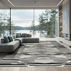 Monochromatic Horizontal Stripe Abstract Rug