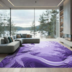 Purple Butterfly Tropical Forest Rug