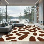 Brown Chocolate Drops Cream Background Rug
