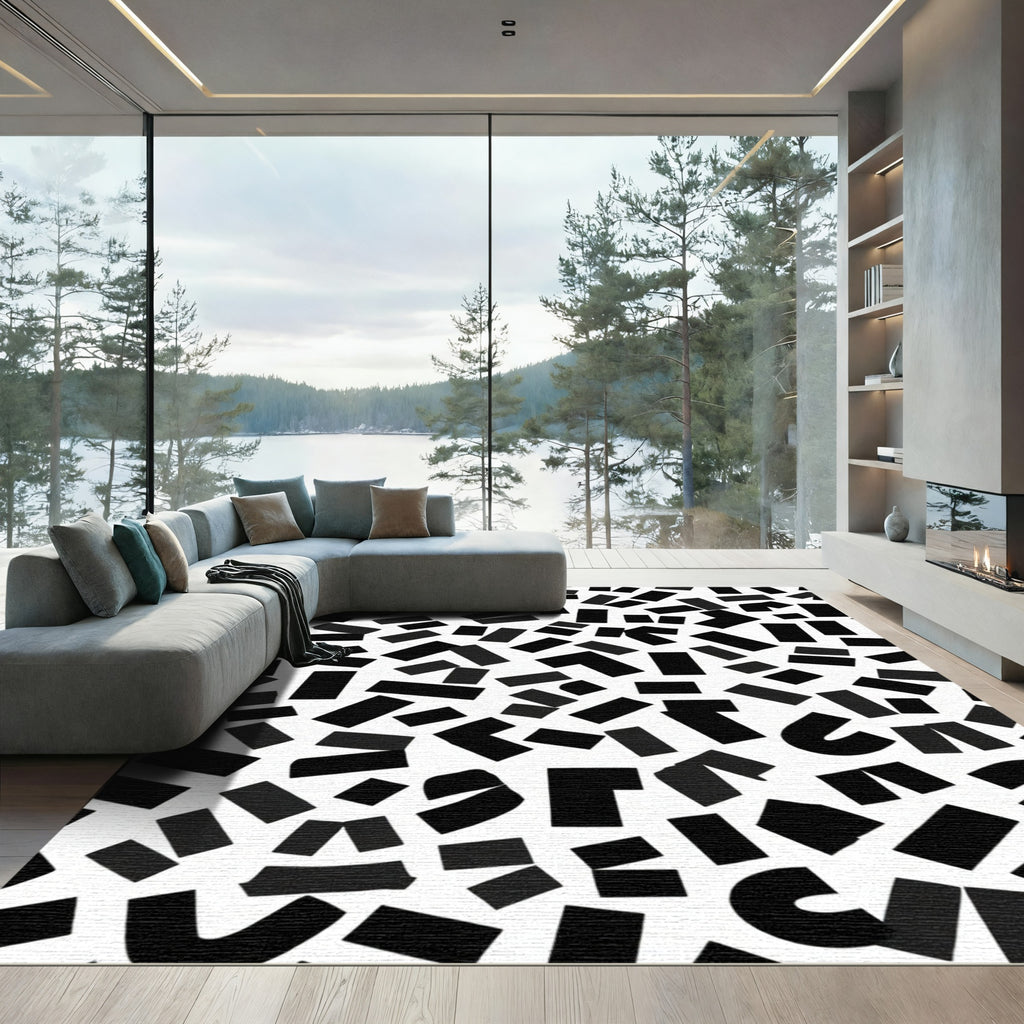 Monochromatic Abstract Shapes Scatter Rug
