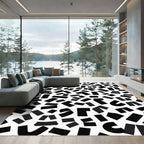 Monochromatic Abstract Shapes Scatter Rug
