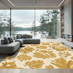 Golden Fern Foliage All Over Rug