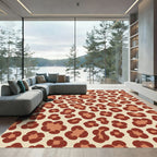 Spotted Animal Print Cream Rug