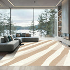 Neutral Toned Diagonal Stripe Rug