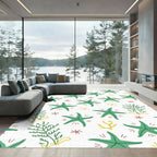 Green Starfish Seaweed Array Rug