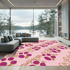Pink Berry Blossom Vine Rug