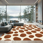 Earthy Brown Spotted Organic Rounds Rug