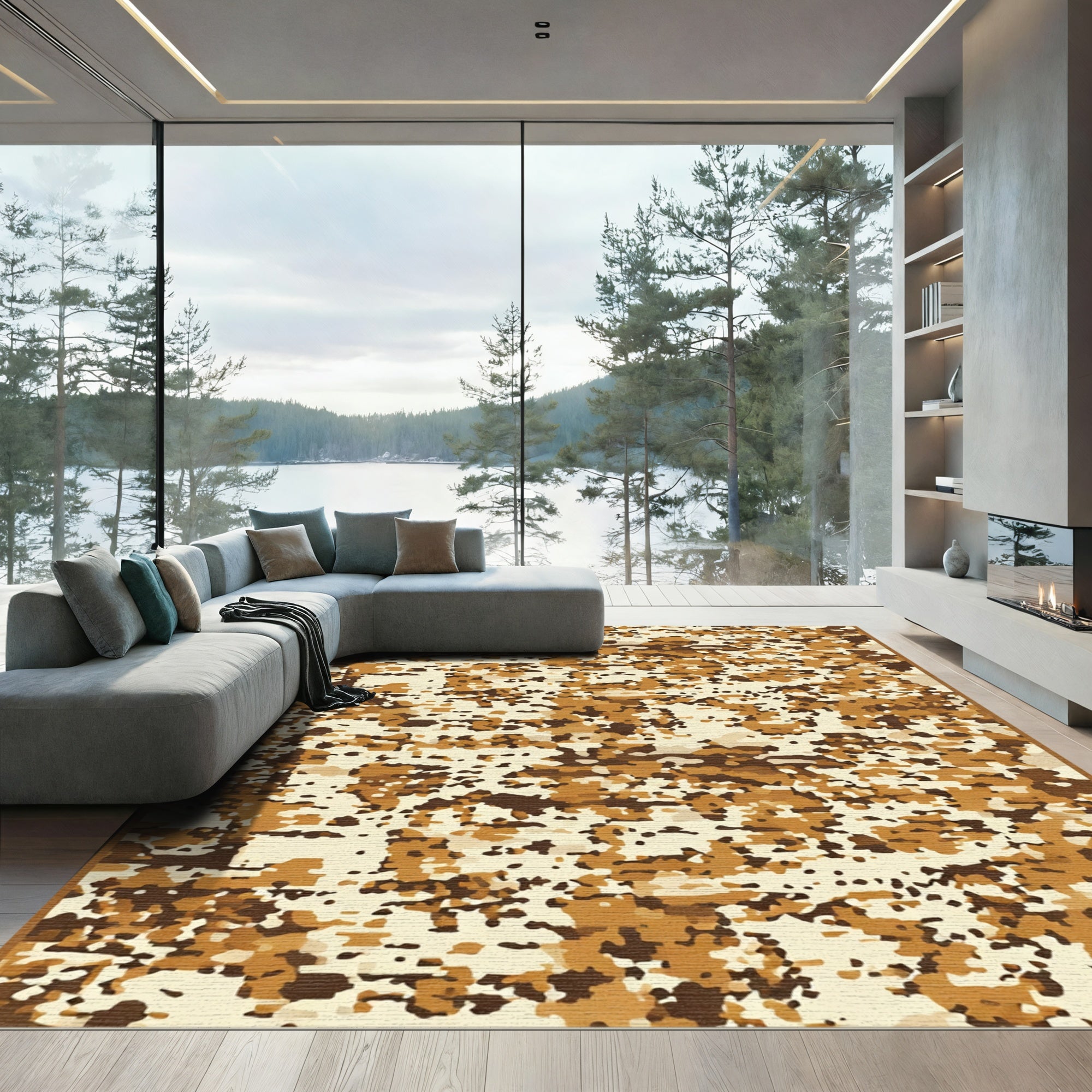 Desert Digital Camouflage Texture Rug
