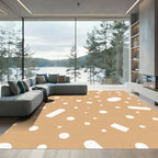 Neutral Tone Scatter Dots Rug