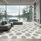Gray Speckled Ochre Scattered Spots Rug