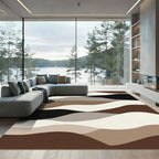 Earthy Neutral Landscape Wave Rug