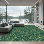 Emerald Green Leafy Vine Repeat Rug