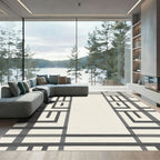 Abstract Grid Linear Composition Rug