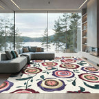 Deep Burgundy Floral Medley Rug