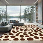 Ivory Brown Irregular Spots Rug