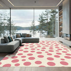 Pink Dot Scatter Rug