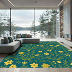 Yellow Floral Botanical Delight Rug