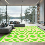 Bold Geometric Octagon Lattice Rug