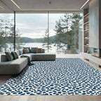 Indigo Pebble Mosaic Texture Rug
