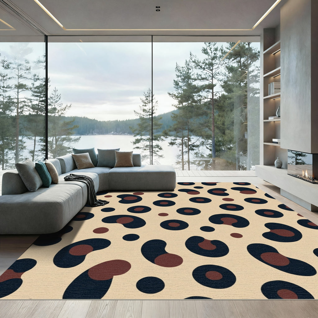 Taupe Leopard Spot Arrangement Rug