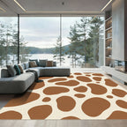 Brown Cream Animal Spots Rug