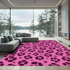Pink And Plum Floral Bloom Collage Rug