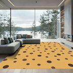 Golden Brown Polka Dot Classic Rug