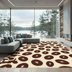 Chocolate Brown Spot Starburst Rug