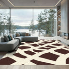 Creamy White Abstract Animal Print Rug