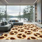 Beige Chocolate Chip Cookie Scatter Rug