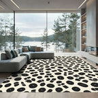 Abstract Black Organic Scatter Rug