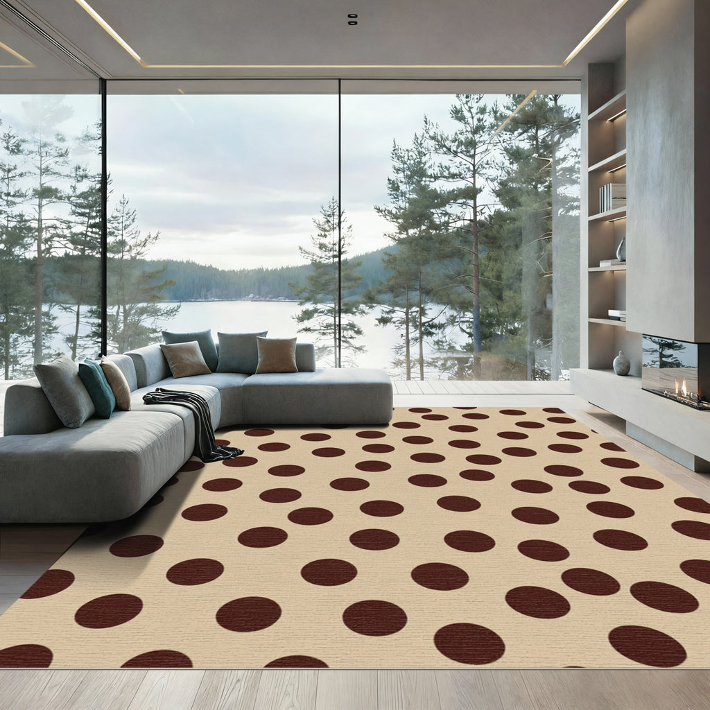 Chocolate Polka Dot Backdrop Rug