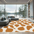 Burnt Orange Organic Blob Rug