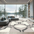 Neutral Ochre Organic Link Rug