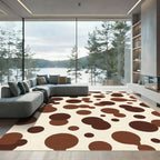 Brown and Cream Dalmatian Spots Rug