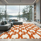 Rust Chain Link Collage Rug