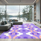 Lavender Purple Abstract Organic Shapes Rug