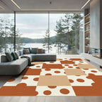 Checkerboard Clay Polka Dot Rug