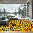 Bold Orange Leopard Spot Rug