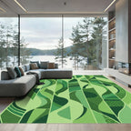 Verdant Abstract Organic Stripe Rug